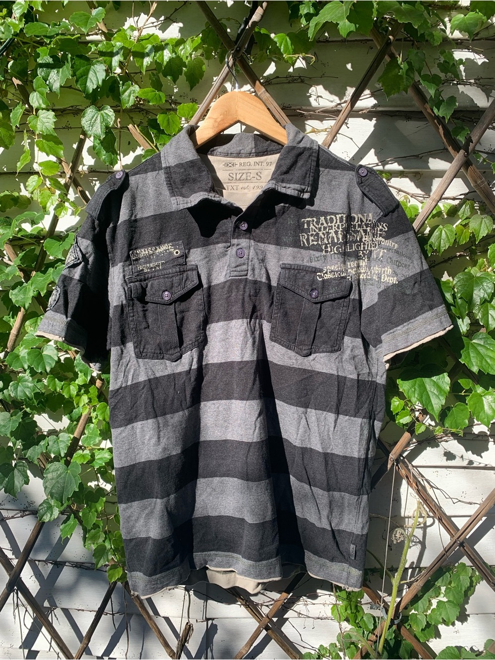 TXT y2k layered polo shirt